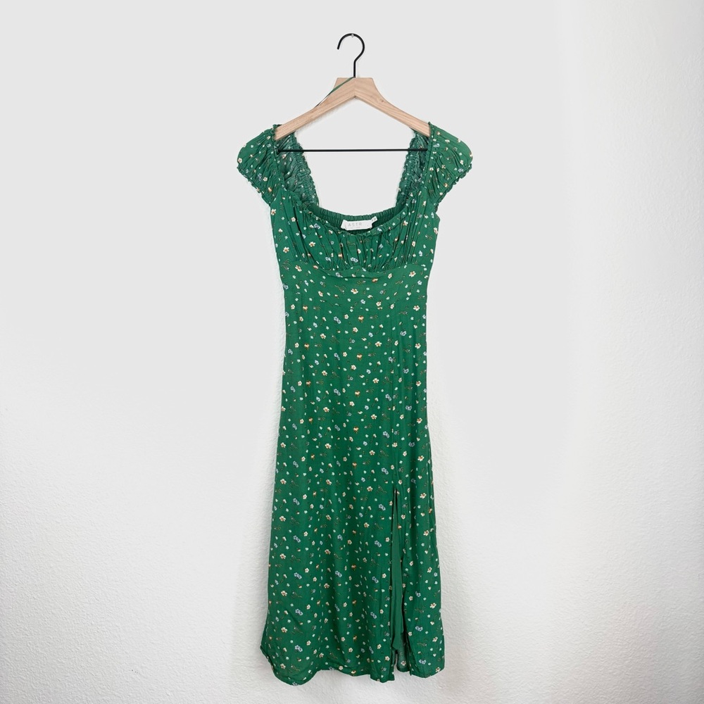 Green Floral Women's Dress